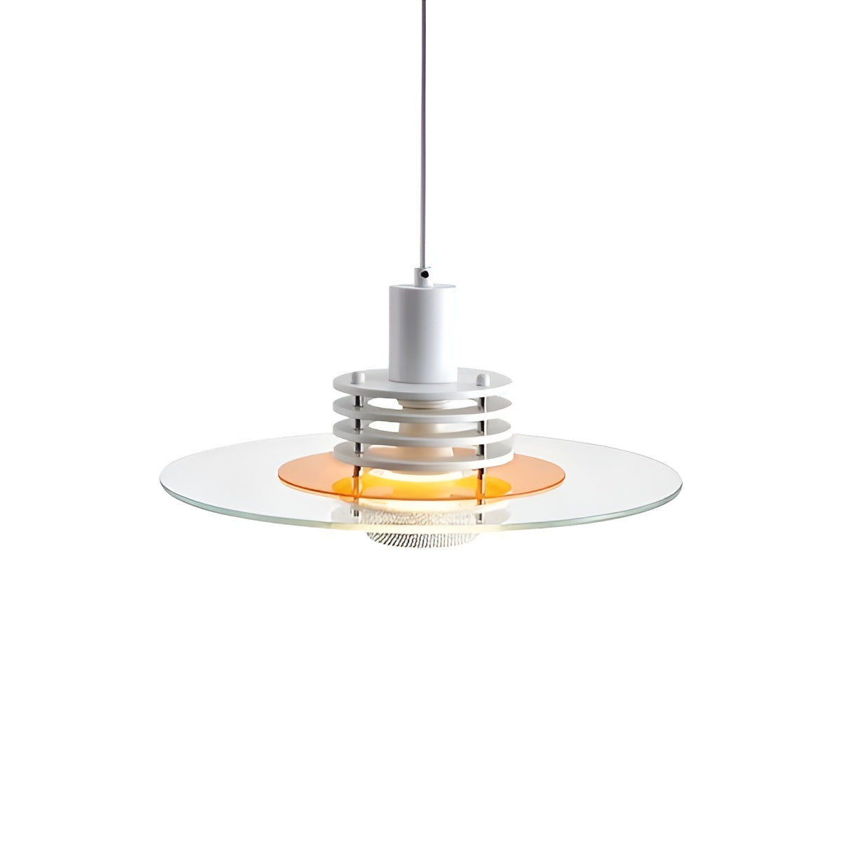 Minimalist Glass Disc Bauhaus Modern Pendant Light for Living Room