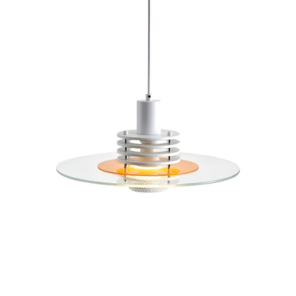 Minimalist Glass Disc Bauhaus Modern Pendant Light for Living Room