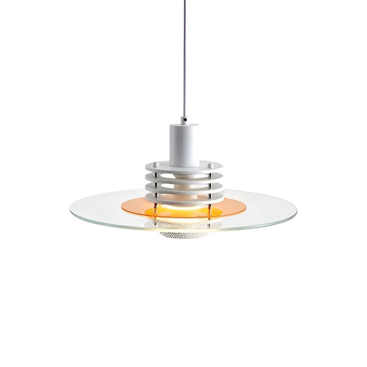Minimalist Glass Disc Bauhaus Modern Pendant Light for Living Room