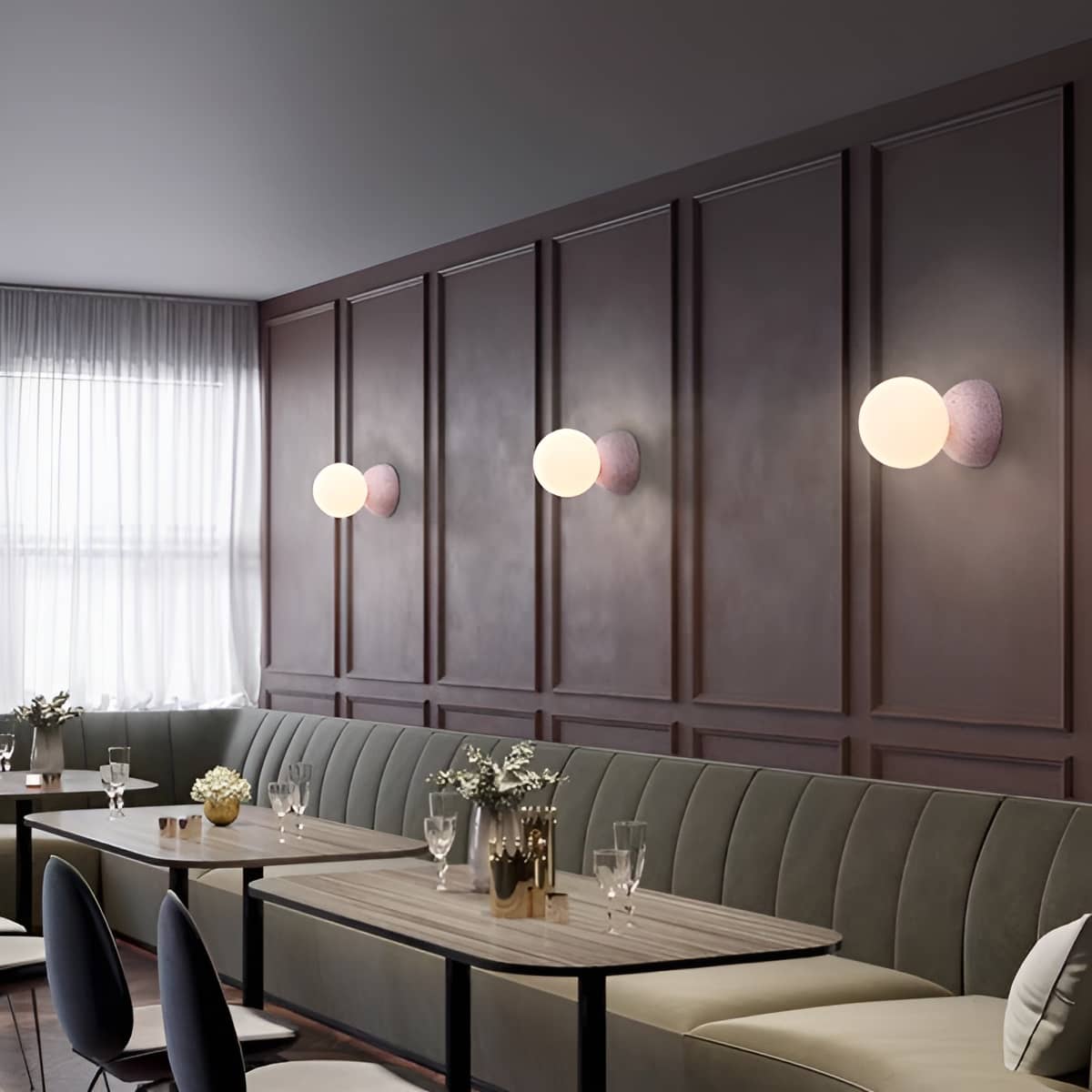 Minimalist Glass Globe Small Wall Light for Bedside