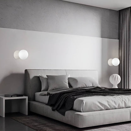 Minimalist Glass Globe Small Wall Light for Bedside