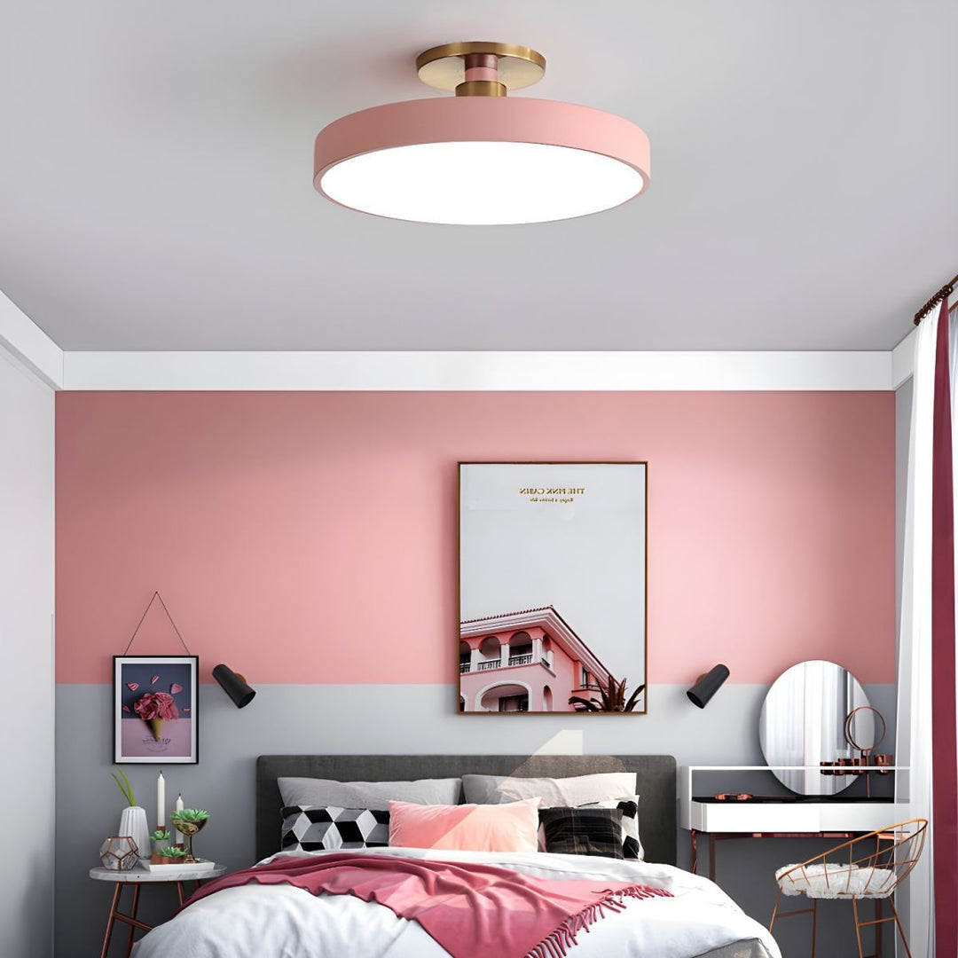 Minimalist Macaron Circular LED Ceiling Light