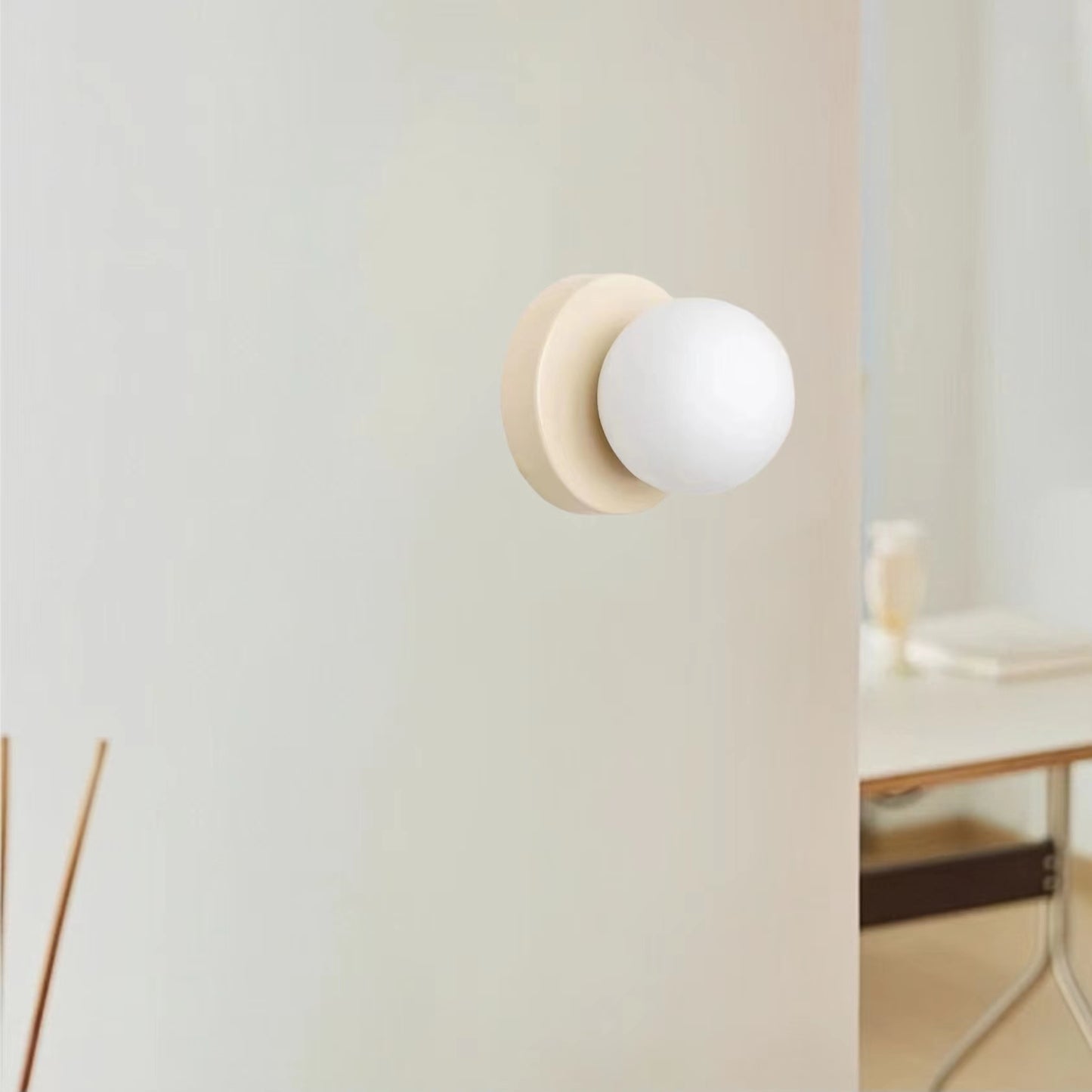 Modern Minimalist Macaron Glass Globe Wall Sconce