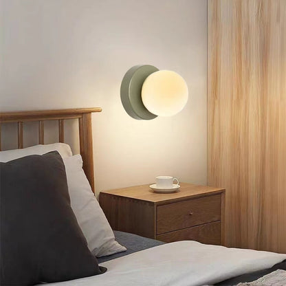 Modern Minimalist Macaron Glass Globe Wall Sconce