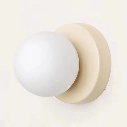 Modern Minimalist Macaron Glass Globe Wall Sconce