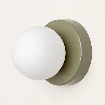 Modern Minimalist Macaron Glass Globe Wall Sconce