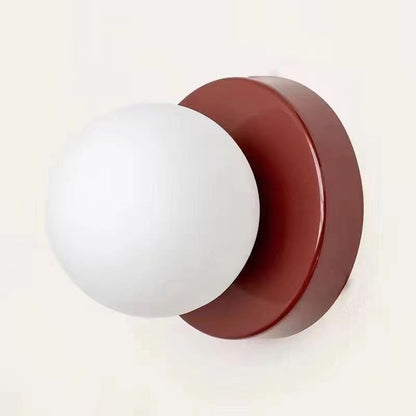 Modern Minimalist Macaron Glass Globe Wall Sconce