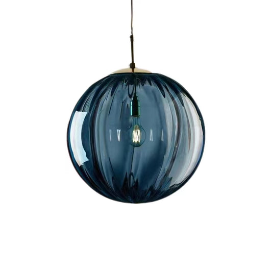 Minimalist Water Pattern Glass Ball Pendant Light