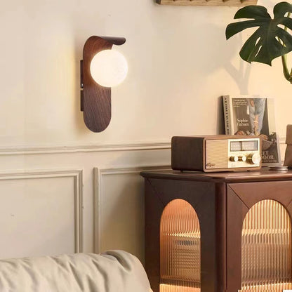 Minimalist Arc Plate Globe Wall Lamp