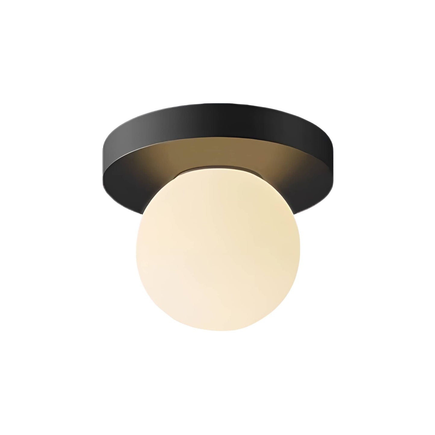 Minimalist Black Metal Globe Ceiling Light