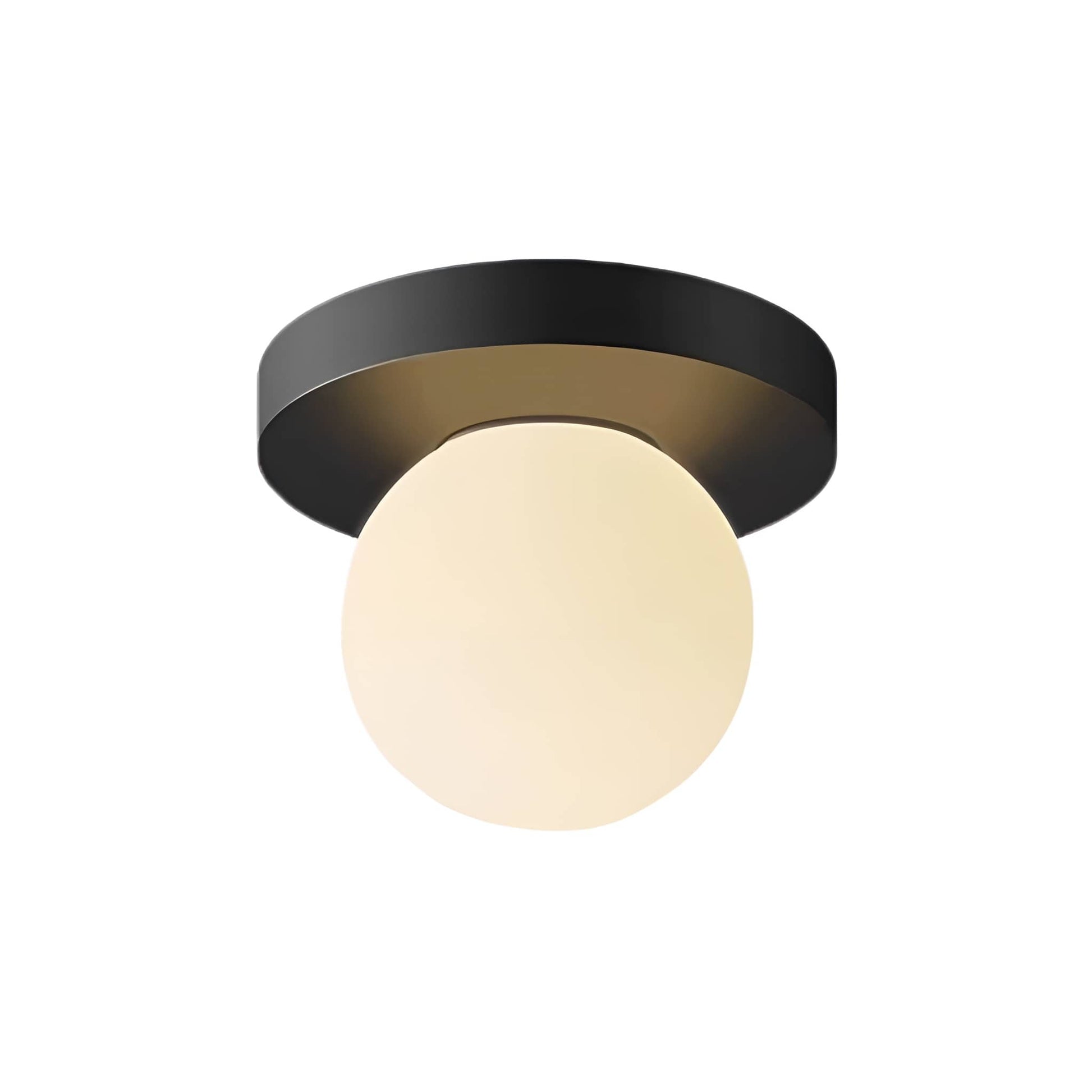 Minimalist Black Metal Globe Ceiling Light