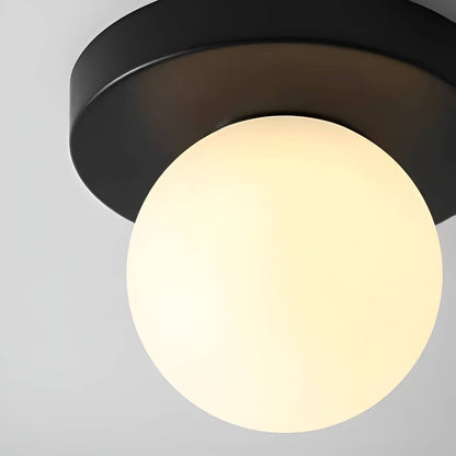 Minimalist Black Metal Globe Ceiling Light