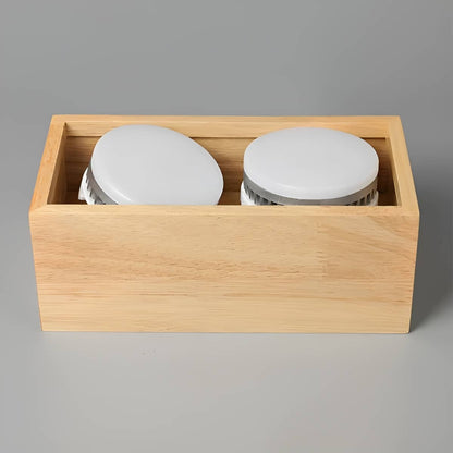 Minimalist Geometric Multi-Light Wooden Ceiling Light