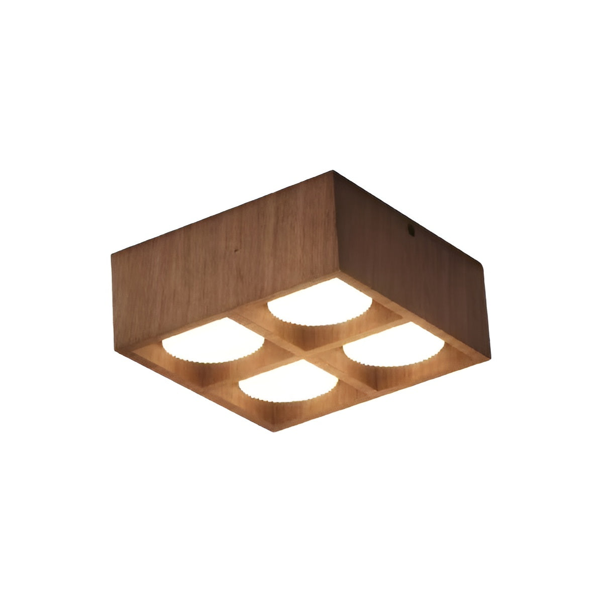 Minimalist Geometric Multi-Light Wooden Ceiling Light