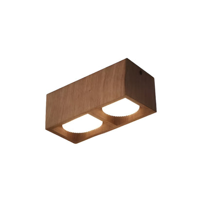 Minimalist Geometric Multi-Light Wooden Ceiling Light