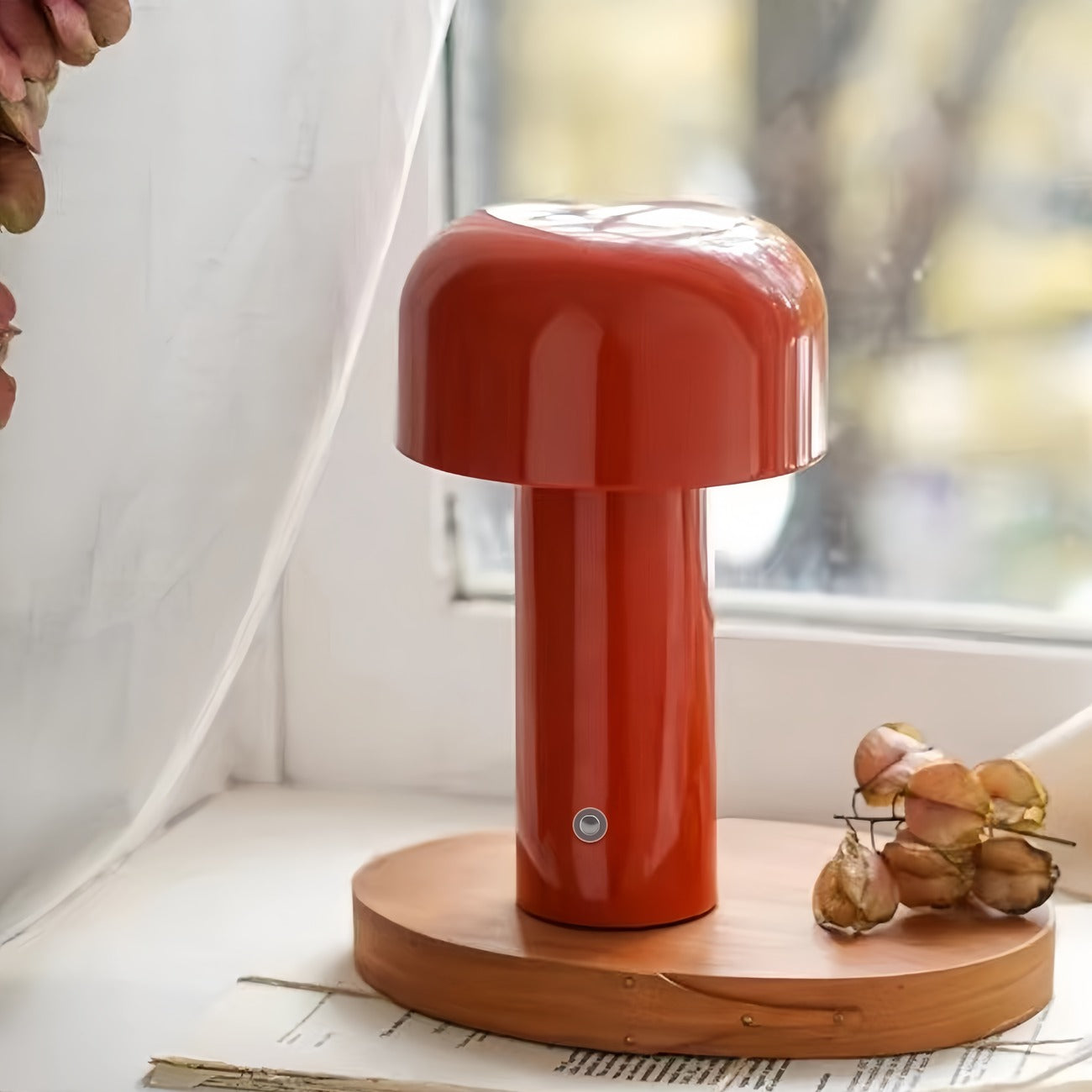 Minimalist Mushroom LED Rechargeable Table Lamp