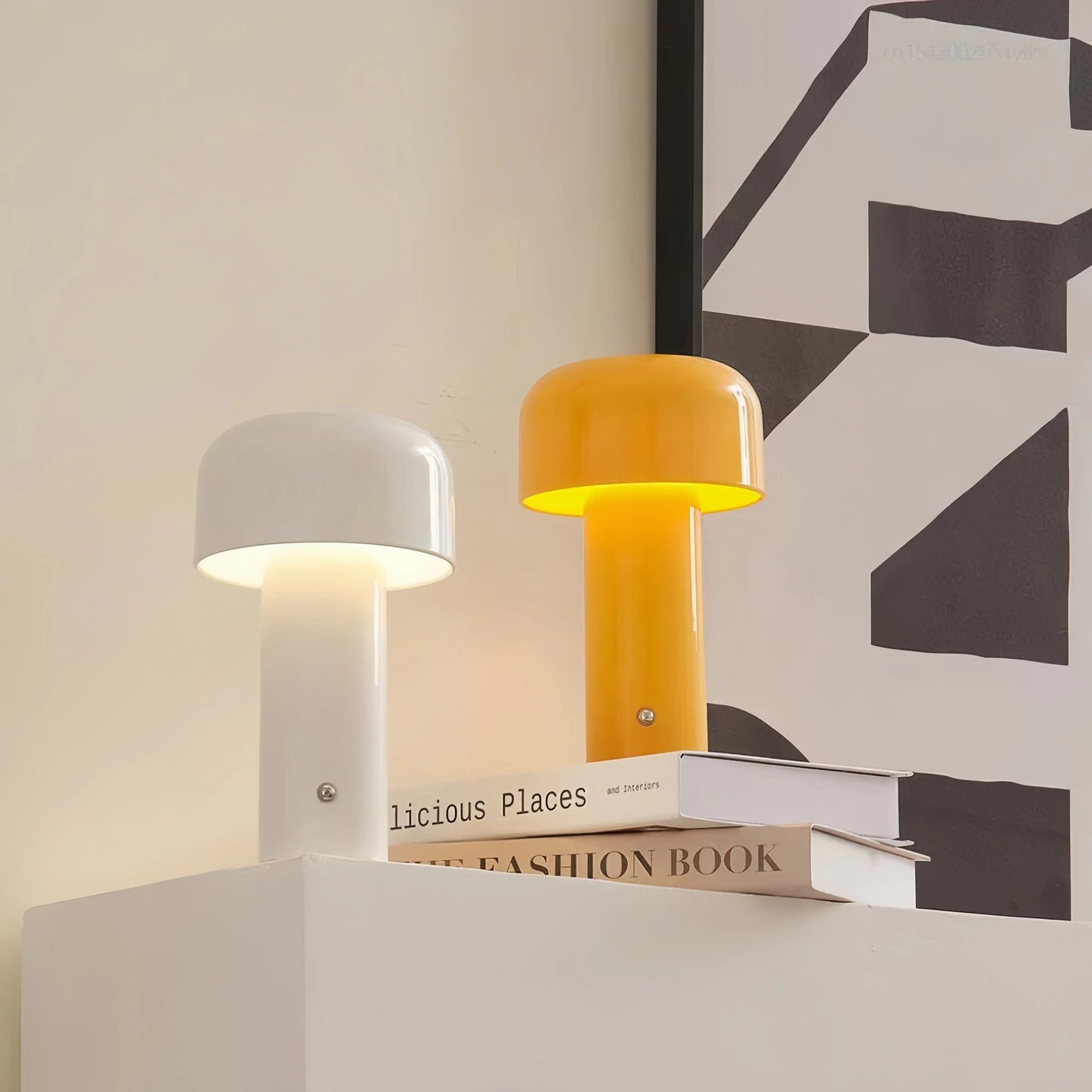 Minimalist Mushroom LED Rechargeable Table Lamp
