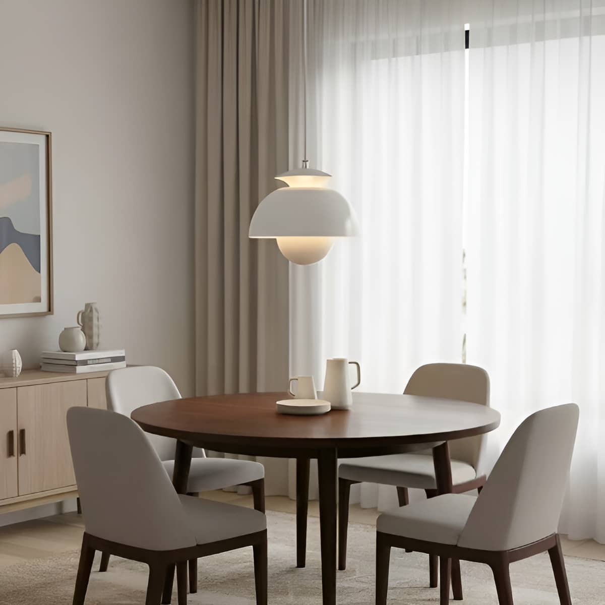 Minimalist Scandi Metal Pendant Light for Kitchen Island