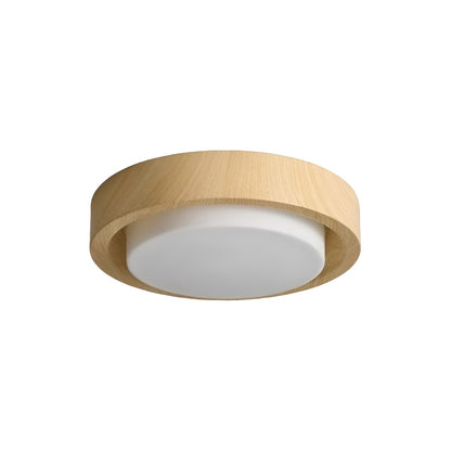 Minimalist Wood Grain LED Round Ceiling Light