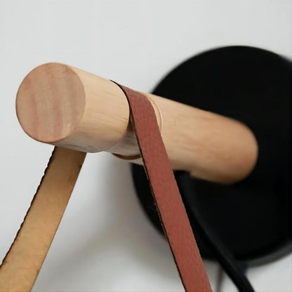 Minimalist  Wooden Belt Bucket Wall Sconce