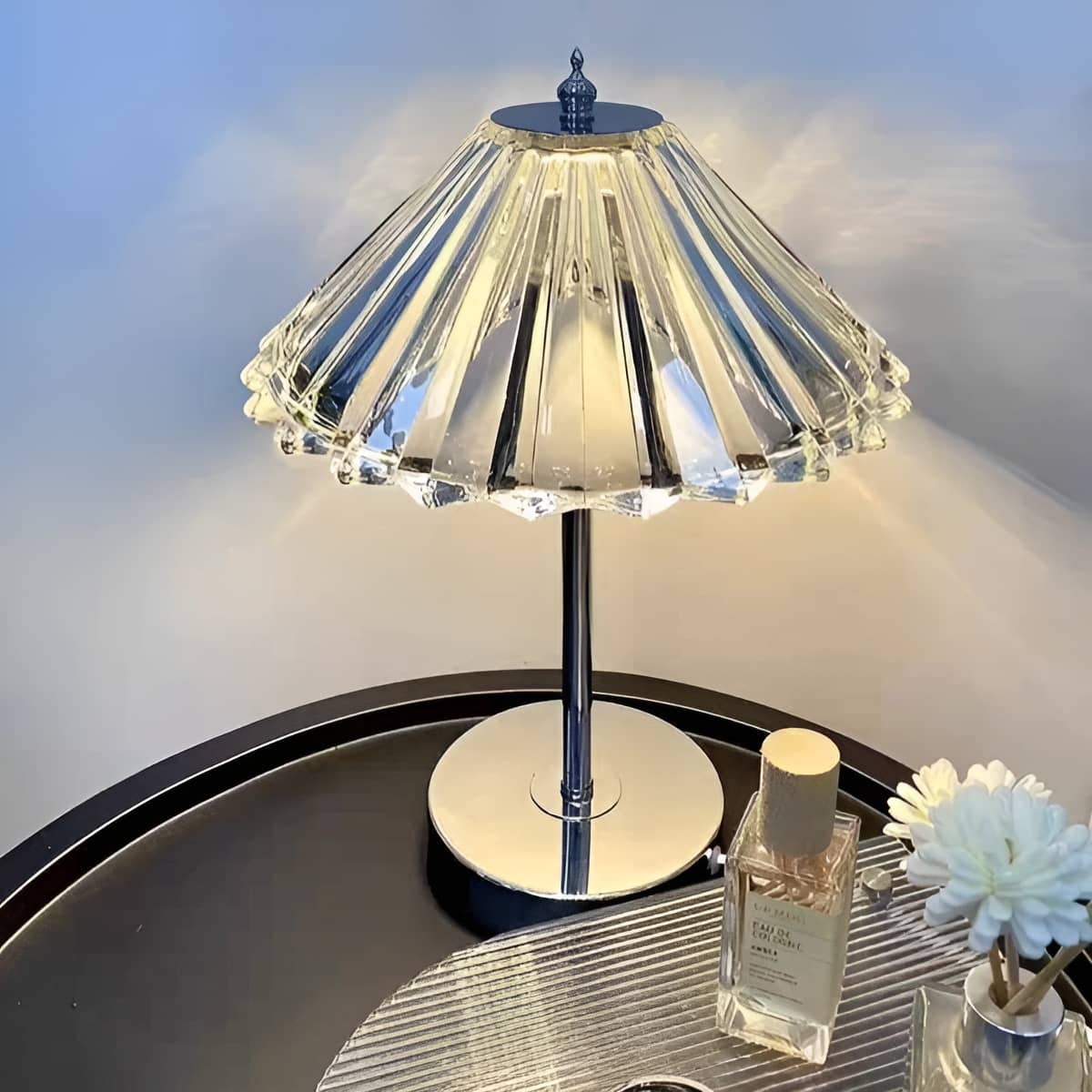 Modern Ambient Crystal Bedside Lamp