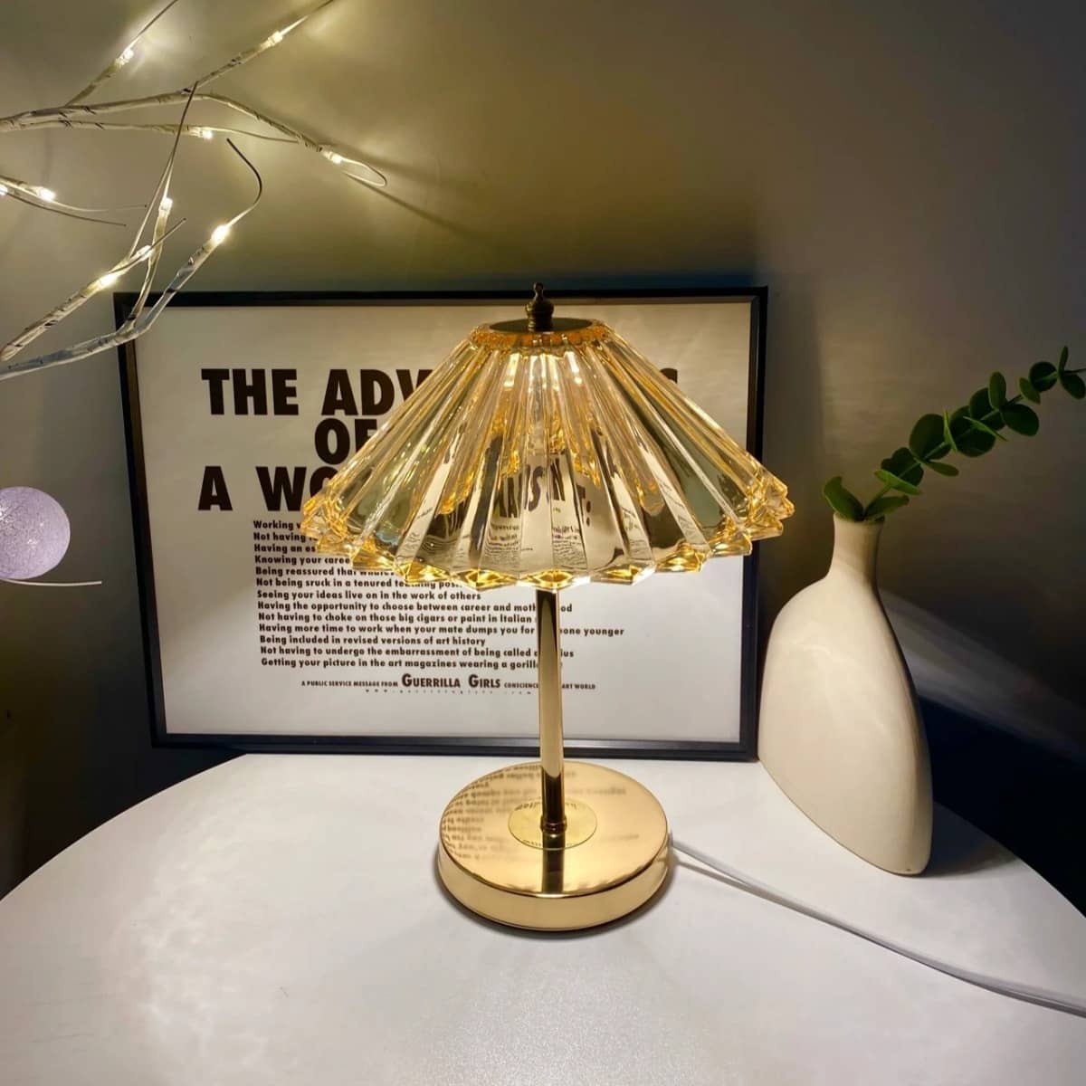 Modern Ambient Crystal Bedside Lamp