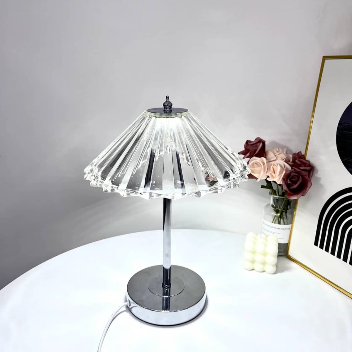 Modern Ambient Crystal Bedside Lamp