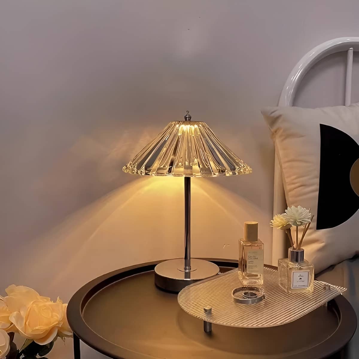 Modern Ambient Crystal Bedside Lamp
