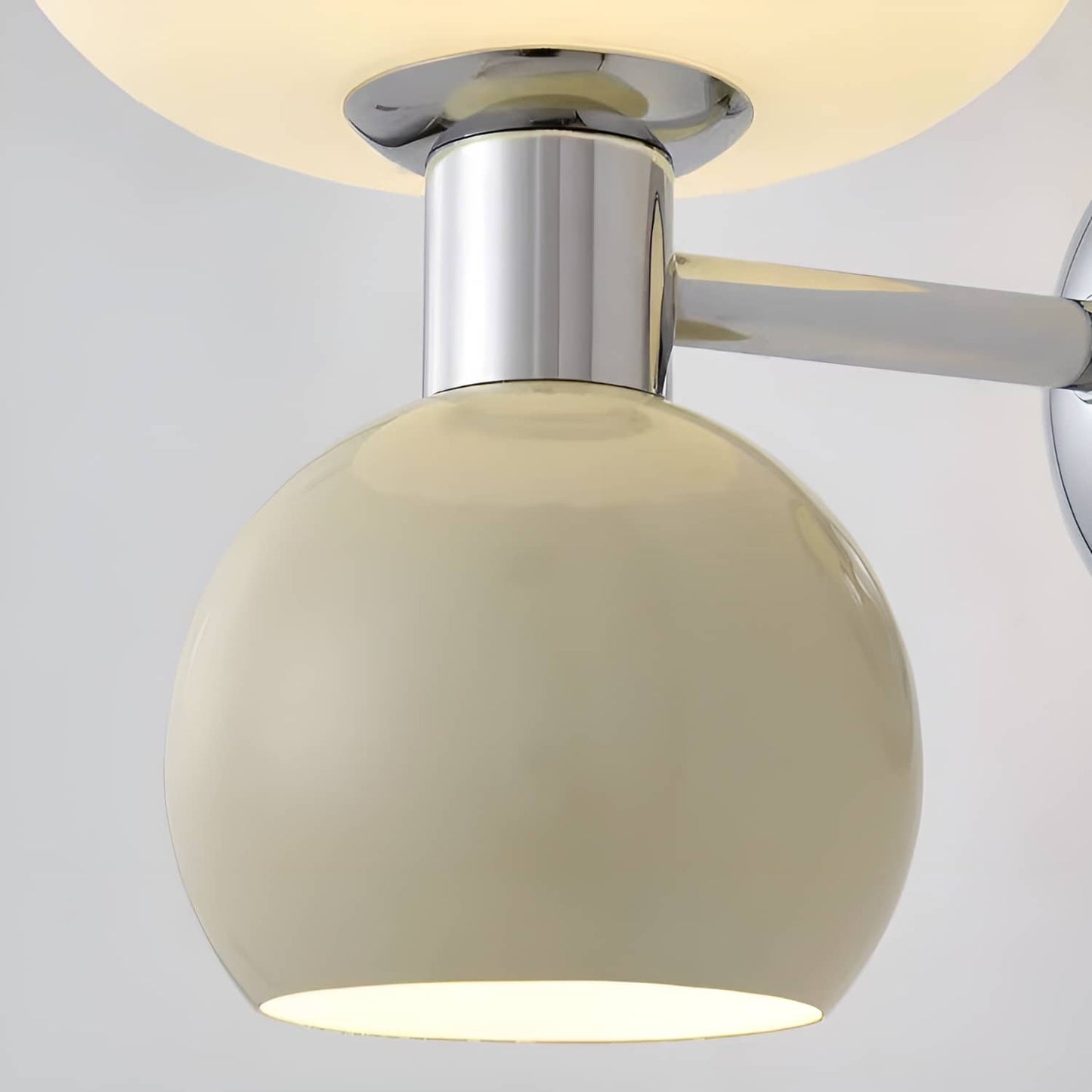 Modern Bauhaus Cream Pumpkin Wall Lamp