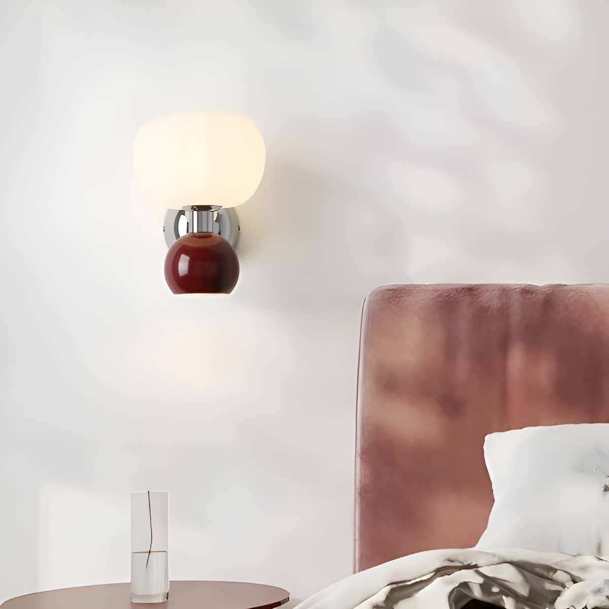Modern Bauhaus Cream Pumpkin Wall Lamp