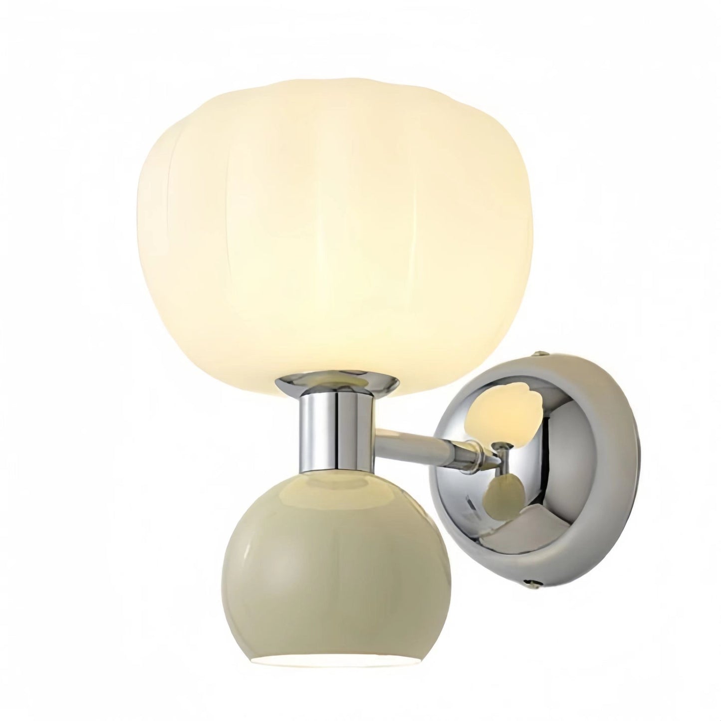 Modern Bauhaus Cream Pumpkin Wall Lamp