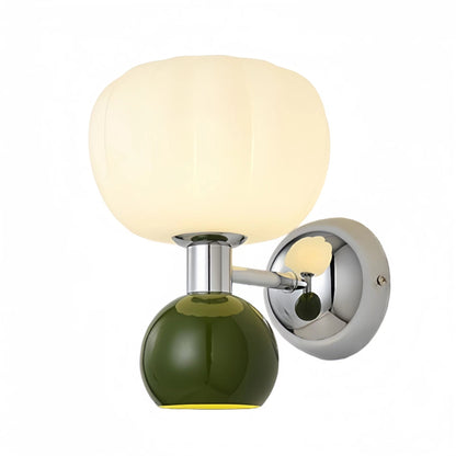 Modern Bauhaus Cream Pumpkin Wall Lamp