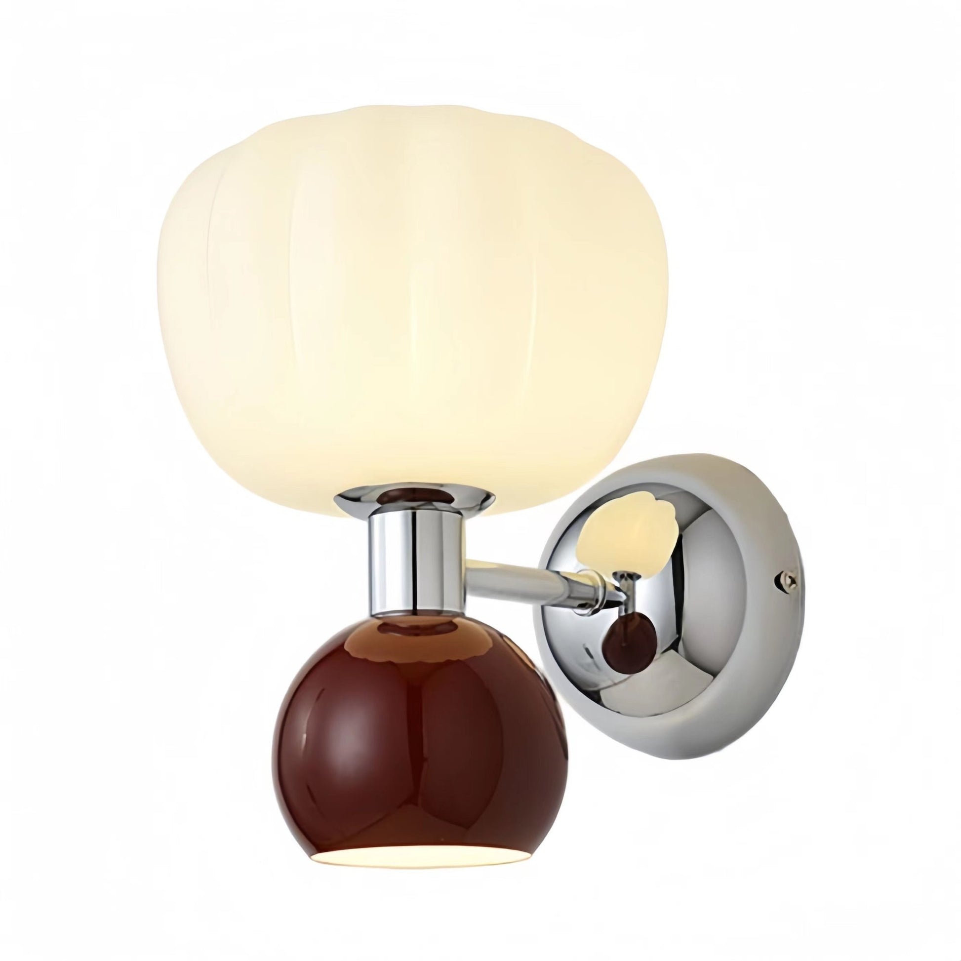 Modern Bauhaus Cream Pumpkin Wall Lamp