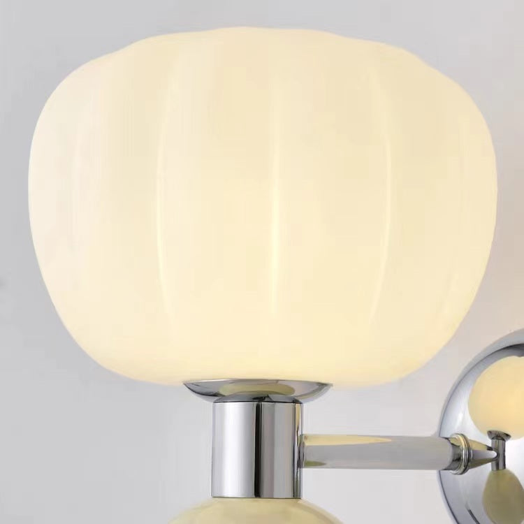 Modern Bauhaus Cream Pumpkin Wall Lamp