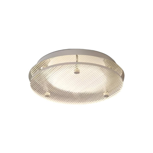 Modern Bauhaus Silver Small LED Ceiling Light For Hallway