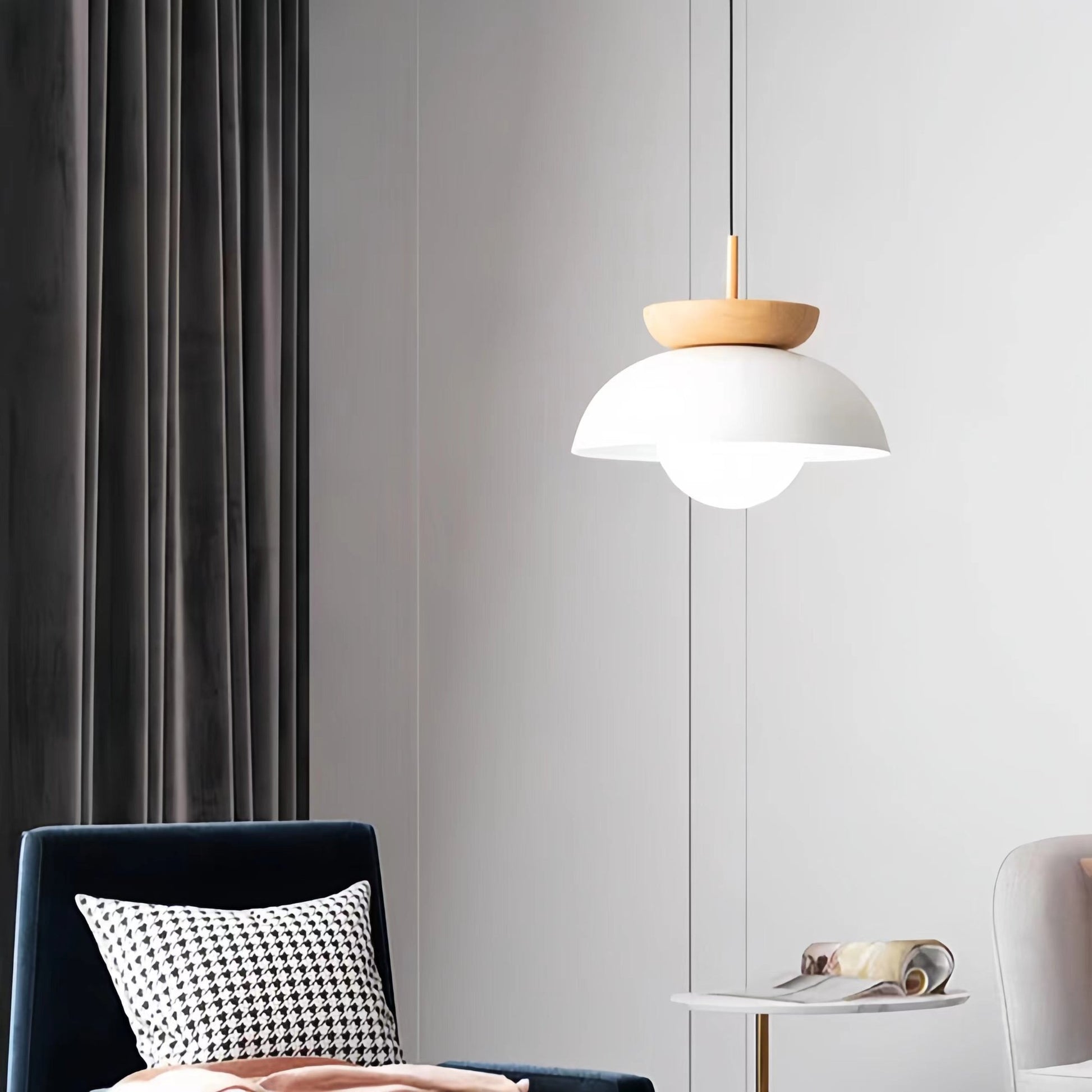 Modern Bowl Shaped Metal Pendant Light