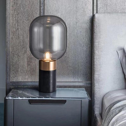 Modern Capsule Shaped Marble Table Lamp