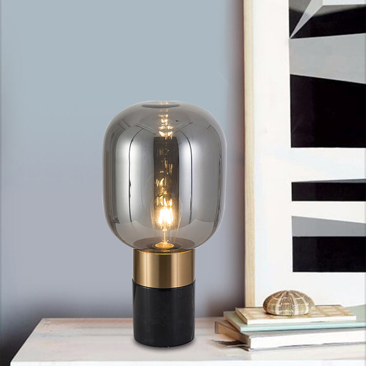 Modern Capsule Shaped Marble Table Lamp