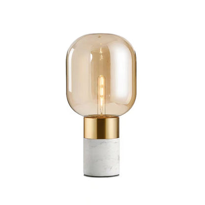 Modern Capsule Shaped Marble Table Lamp