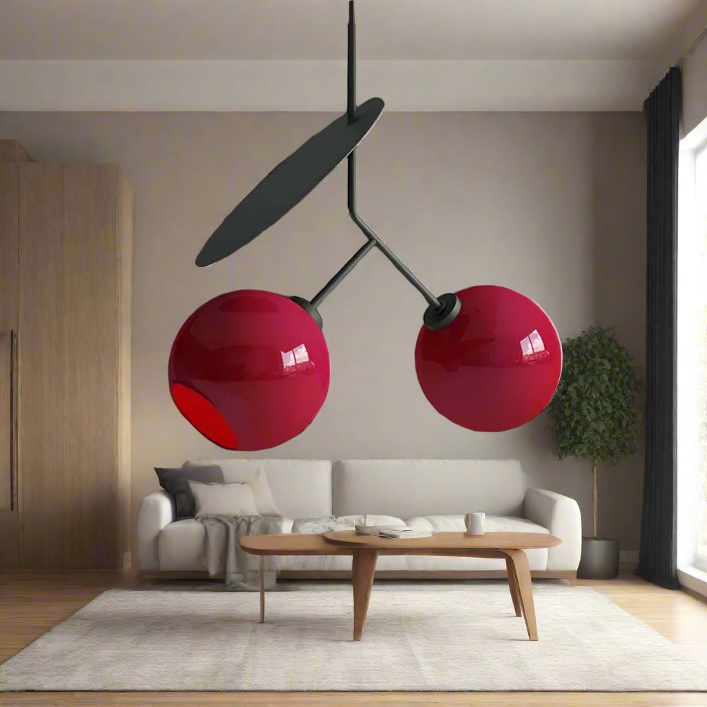 Modern Cherry Art Deco Glass Pendant Light