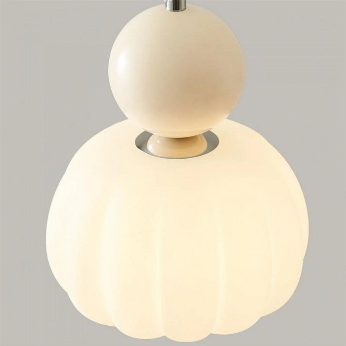 Modern Bauhaus Cream Pumpkin Pendant Lamp