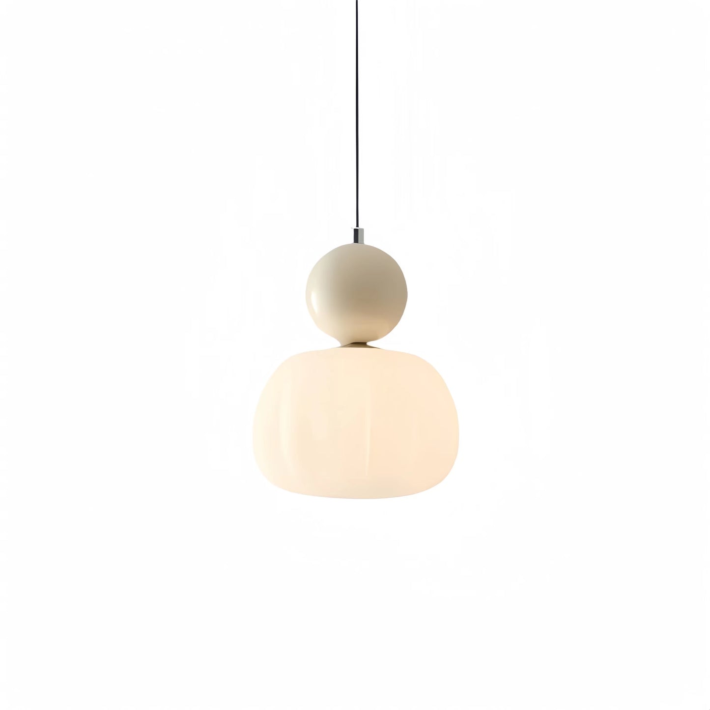 Modern Bauhaus Cream Pumpkin Pendant Lamp