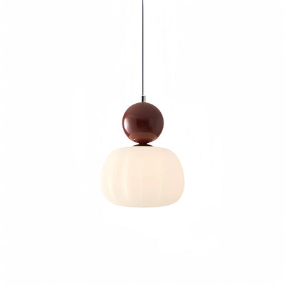 Modern Bauhaus Cream Pumpkin Pendant Lamp