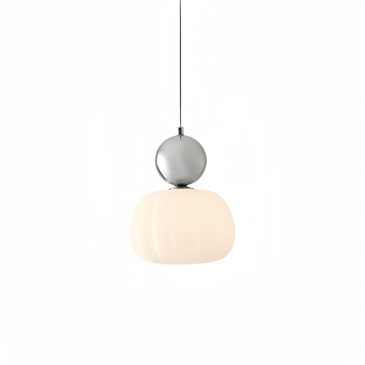 Modern Bauhaus Cream Pumpkin Pendant Lamp