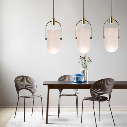 Modern Creative Bucket Shape Glass Pendant Lamp