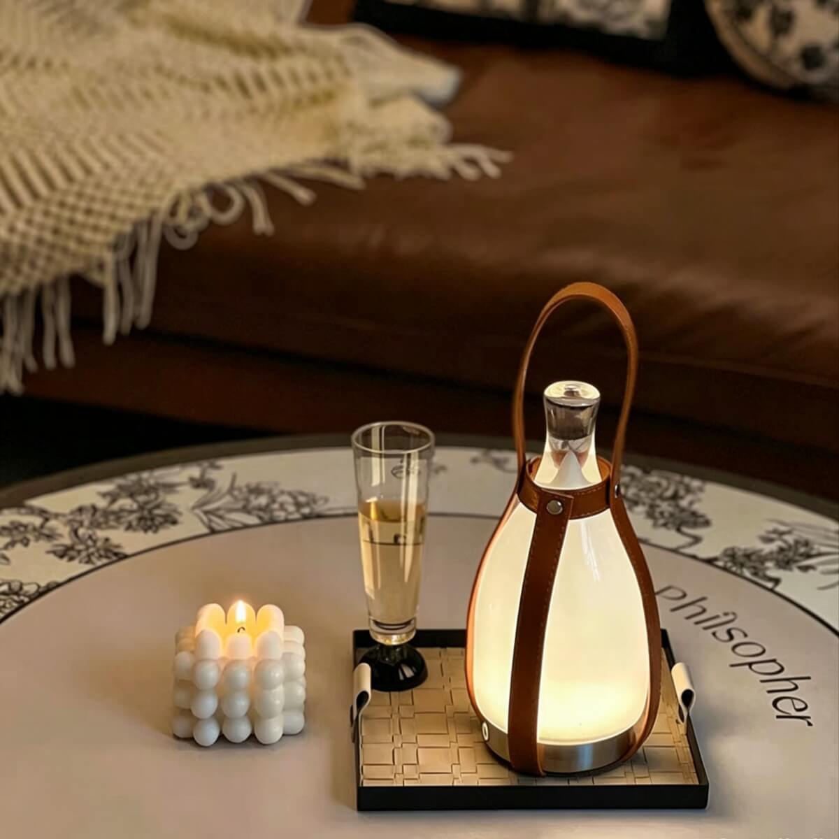Modern Decorative Bottle Shaped LED Battery Operated Bedside Lamp