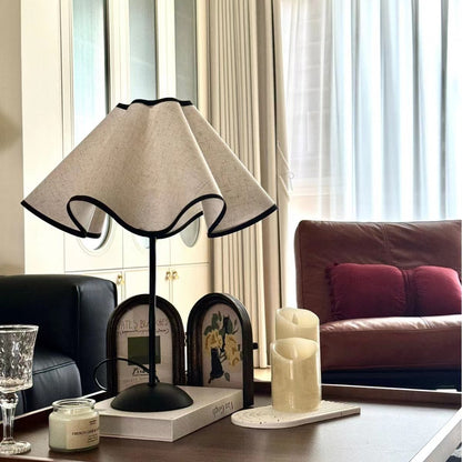 Modern Fabric Art Deco Bedside Table Lamp