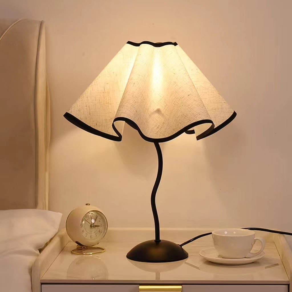 Modern Fabric Art Deco Bedside Table Lamp