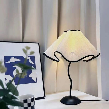 Modern Fabric Art Deco Bedside Table Lamp