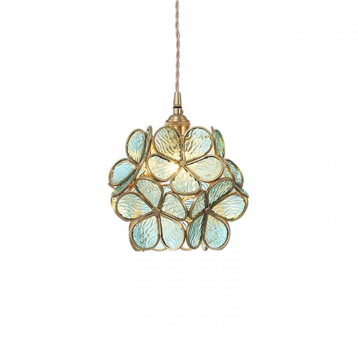 Modern Flower Petal Glass Pendant Lamp